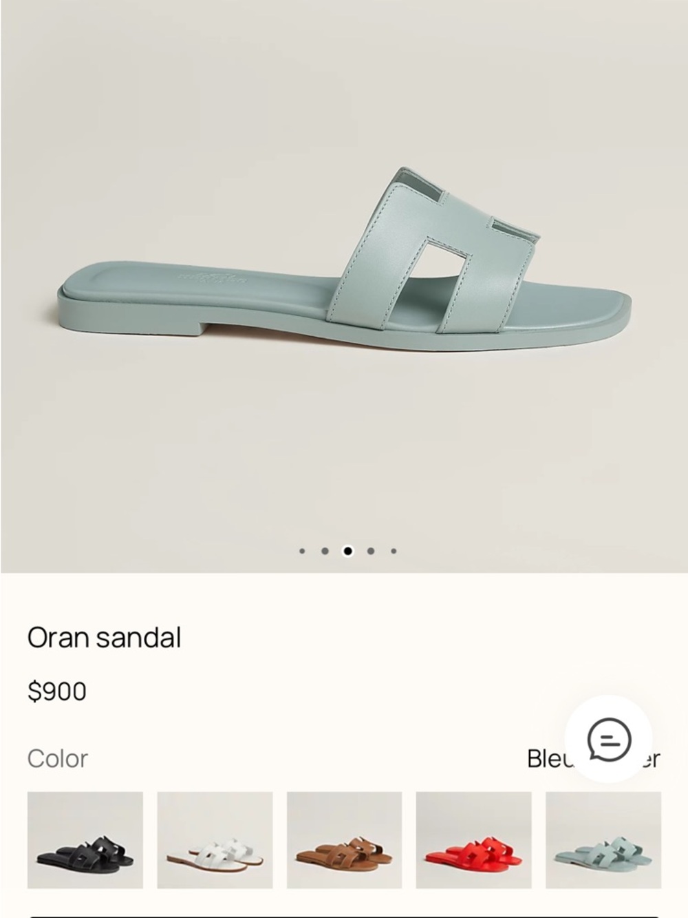 Authentic Hermes Oran Sandal - Light Blue (Bleu Glacier) - Never Worn - Picture 2 of 9